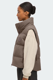 Womens Grandview Cropped Vest Tonal Disc Taupe Grey 2267WT
