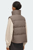 Womens Grandview Cropped Vest Tonal Disc Taupe Grey 2267WT