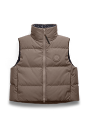 Womens Grandview Cropped Vest Tonal Disc Taupe Grey 2267WT