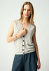 Womens Elena Vest   Taupe Fleck 100465