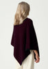Womens Two Tone Poncho Beetroot/Jet 1623