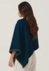 Womens Two Tone Poncho Peacock/Sate 1623