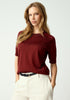 Womens Tenera Knit Tee Scarlet Rust 10001VN