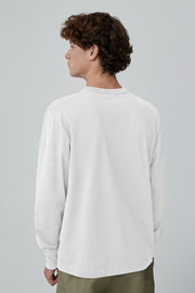 Mens Gladstone Long Sleeve T-Shirt White  1402MT