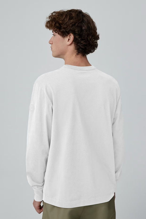 Mens Gladstone Long Sleeve T-Shirt White  1402MT