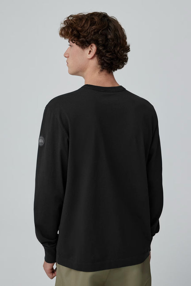 Mens Gladstone Long Sleeve T-Shirt Black  1402MT