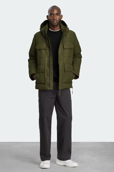 Mens Maitland Parka Cotton Tonal Disc  Military Green 4662MT