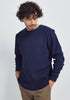Mens Brent Waffle Long Sleeve Tee Dark Navy 900011