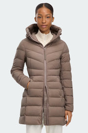 Womens Clair Coat  Tonal Disc Taupe Grey 2331WT