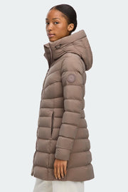 Womens Clair Coat  Tonal Disc Taupe Grey 2331WT