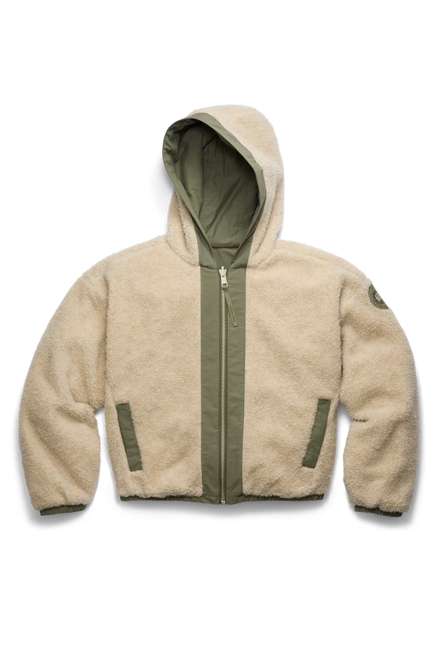 Womens Alberni Fleece Bomber Light Tan/ Smokey Sage 7068W