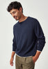 Mens Miles Crew Sweater - Dark Navy/Ecru 100184