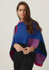 Womens Empress Poncho Dusty Blue/Lupin Multi 1677