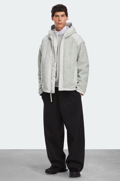 Mens Alberni Reversible Fleece Bomber Silverbirch Heather/ Silverbirch 7067M