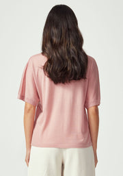 Womens Camille V Tee Rosewood 100110VN