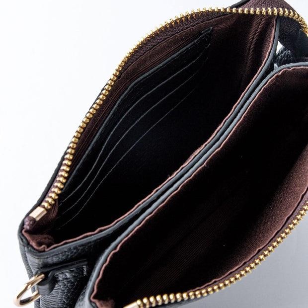 Lily Mini Crossbody Bag Wave Black Gold Chain