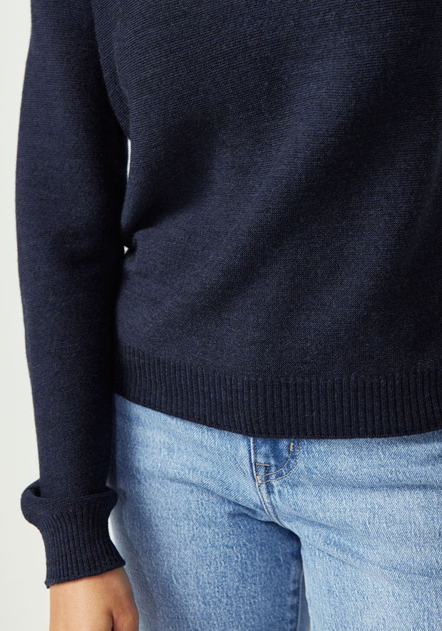 Womens Stitch Sweater  Dark Navy 1859