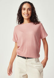Womens Haze Knit Top Rosewood 100357VN