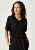 Womens Camille V Tee Black 100110VN