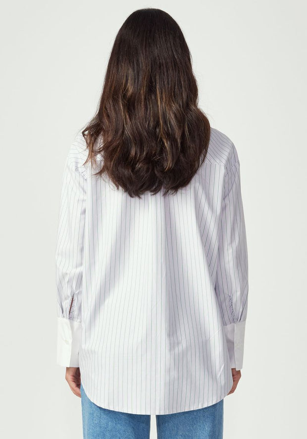 Womens Frankie Shirt Lilac Green Stripe 600141A