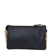 Lily Mini Crossbody Bag Wave Black Gold Chain