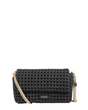 Milla Shoulder Bag - Black Fine Braid