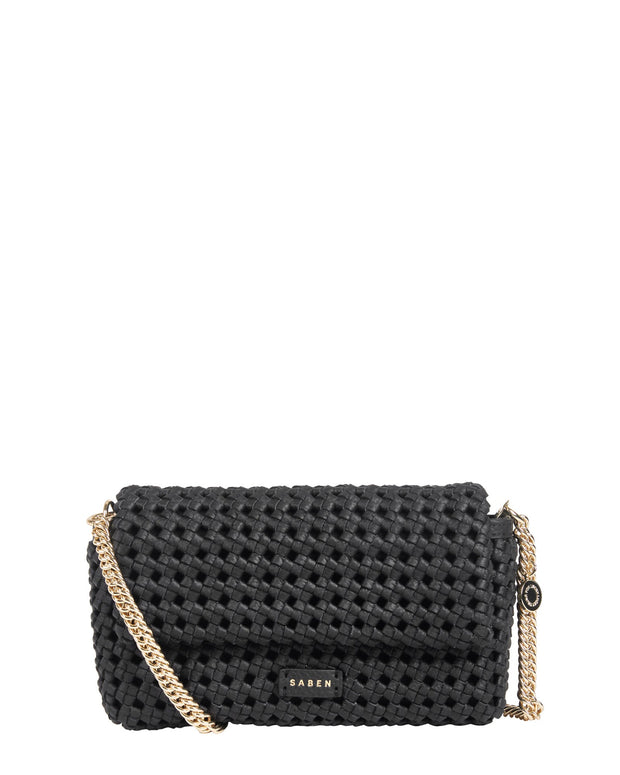 Milla Shoulder Bag - Black Fine Braid