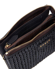 Tilly Crossbody Bag - Black Fine Braid