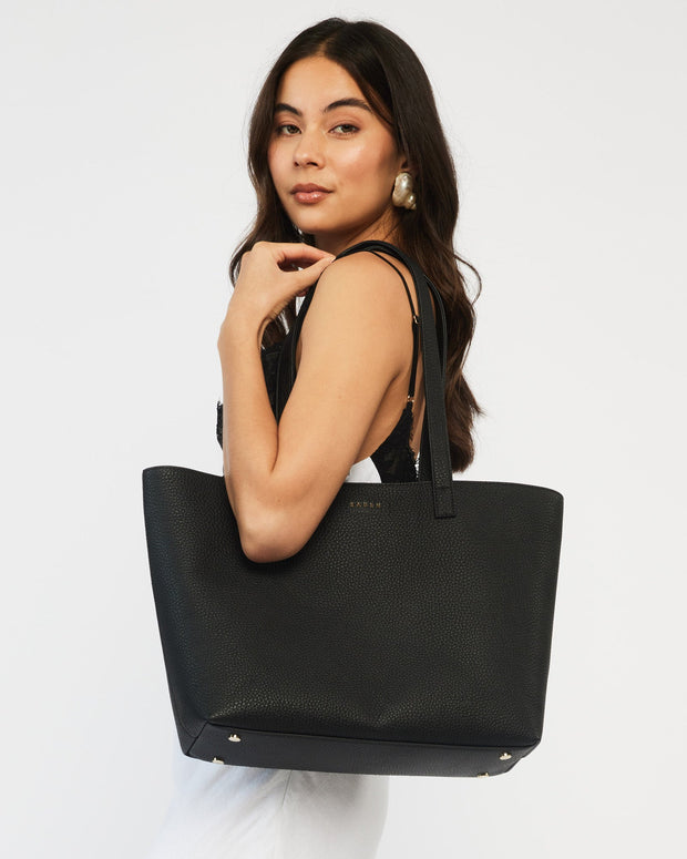 Tilbury Shoulder Bag - Black + Bronze Foil