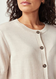 Womens Orna Knit Cardi Ecru 100359Vn