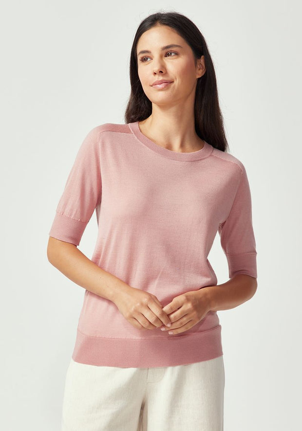 Womens Tenera Knit Tee Rosewood 10001VN