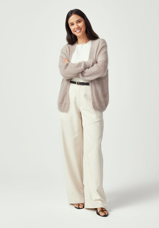 Womens Linden Cardi Natural Clay 100380