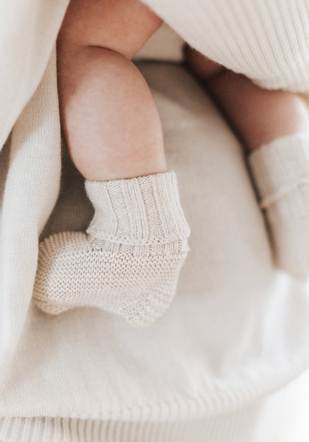 Pepi Knittted Booties |Untouched World | Shop @ Te Huia NZ