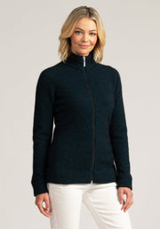 Womens Felted Jacket - Peacock