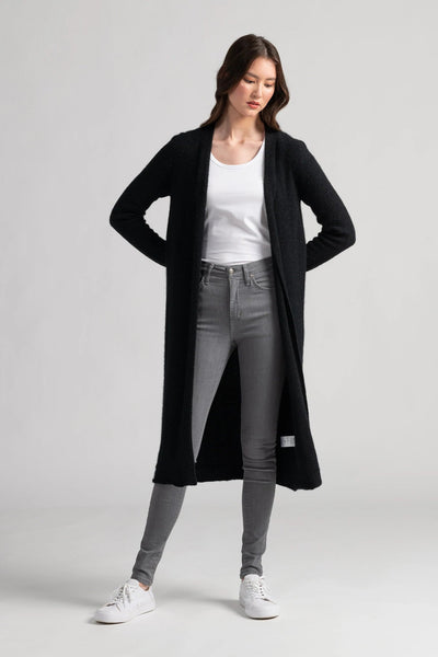 Womens Ecopossum Coat Cardi Black 1832
