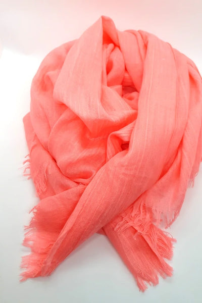 Womens Bamboo Scarf - Coral 4