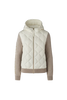 Womens Hybridge Quilted Knit Hoody - Cotton Grass