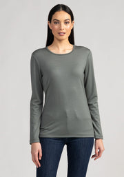 Womens Essential Crew - Olive