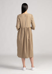Womens Mirabel Dress - Olive/Ochre