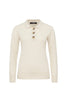 Womens Pure Cashmere Henley Jumper - Stone Marle