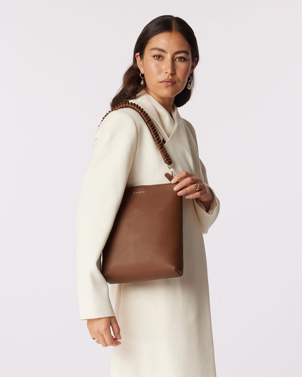 Claudette Crossbody Bag - Brownstone + Knotted Handle