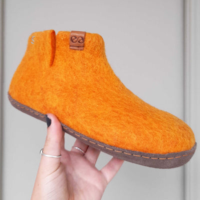 Womens Everest Wool Felt Boot - Orange