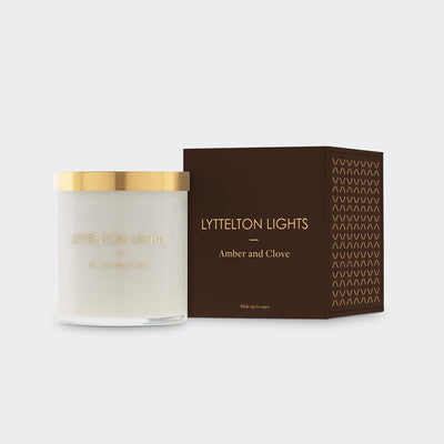 Amber & Clove Medium Candle | Lyttelton Lights | Te Huia New Zealand