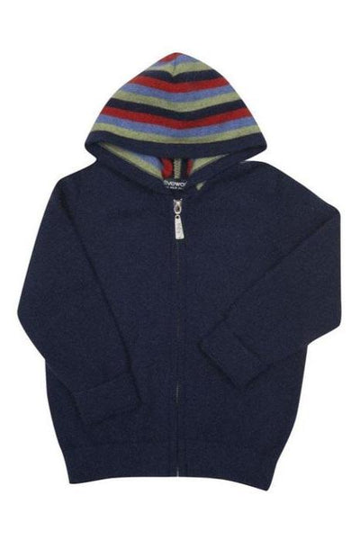 Kids Striped Zip Hoody-Native World-Te Huia New Zealand