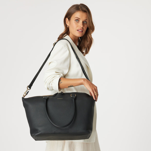 Milan Carry All - Black + Chain Print