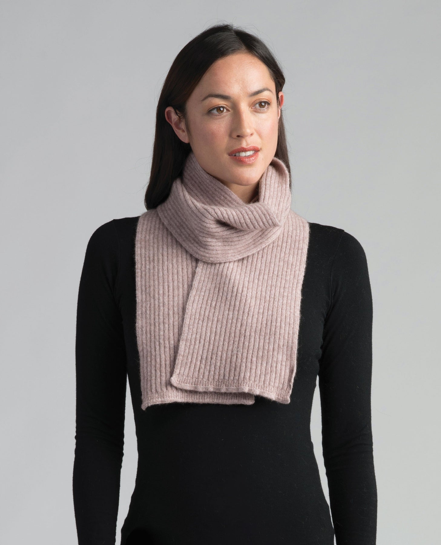 Womens Fine Rib Scarf - Merinomink