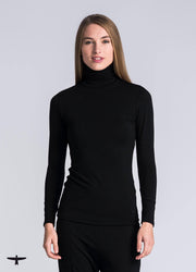 Womens Classic Roll Neck Top-Untouched World-Te Huia New Zealand