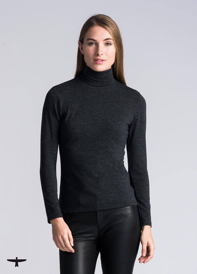 Womens Classic Roll Neck Top-Untouched World-Te Huia New Zealand