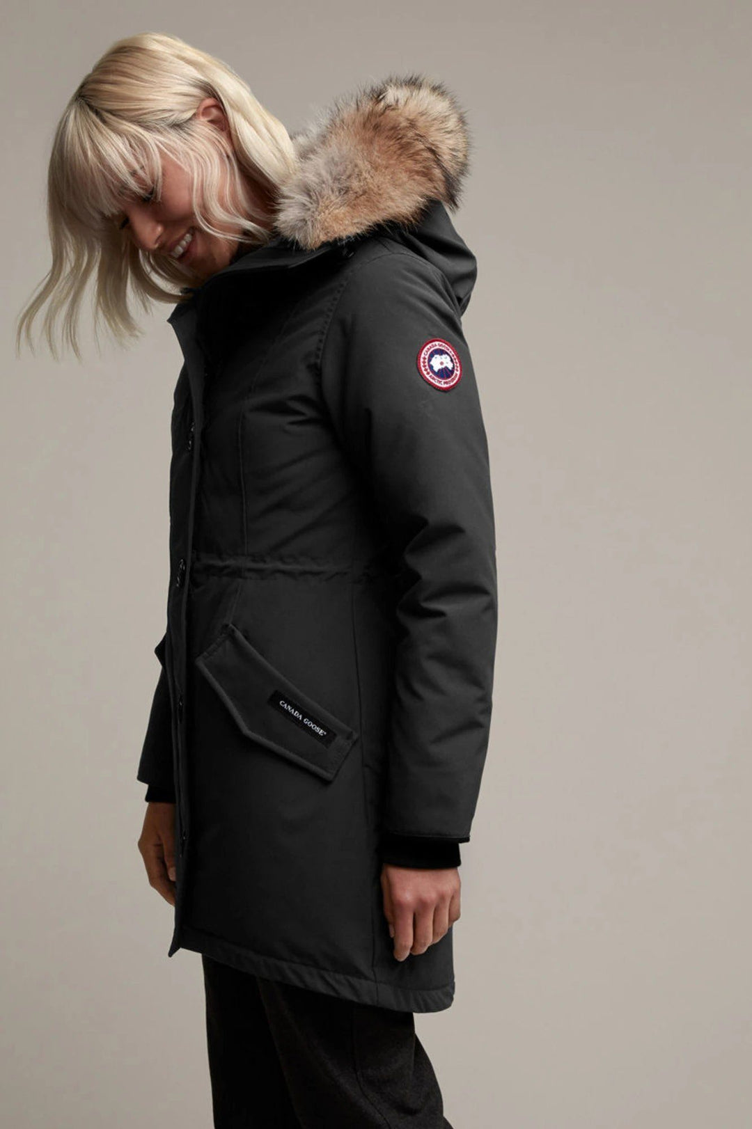 Canada goose rossclair fusion fit genuine coyote fur trim down parka best sale