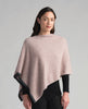 Womens Two Tone Poncho-Merinomink-Te Huia New Zealand